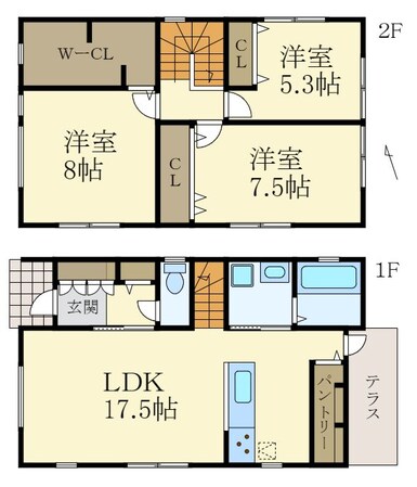 Cube7 E・F棟の物件間取画像